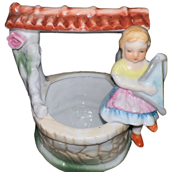 Rare Vintage Ucagco Japan Porcelain Figurines Girl And Boy Playing Instruments - Picture 4 of 5